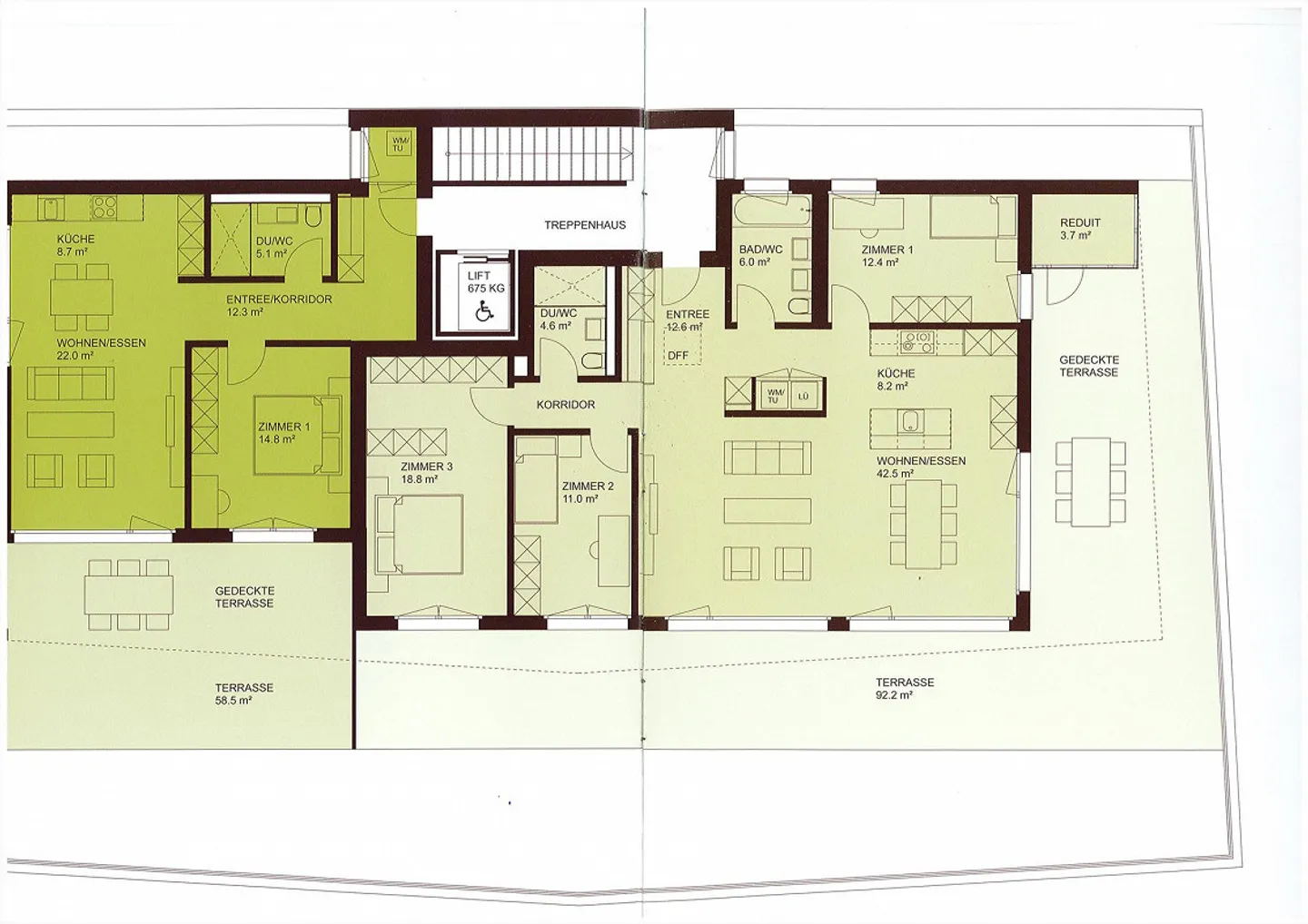 Appartement en attique attrayant de 4 1/2 pièces - Photo 5 sur 5