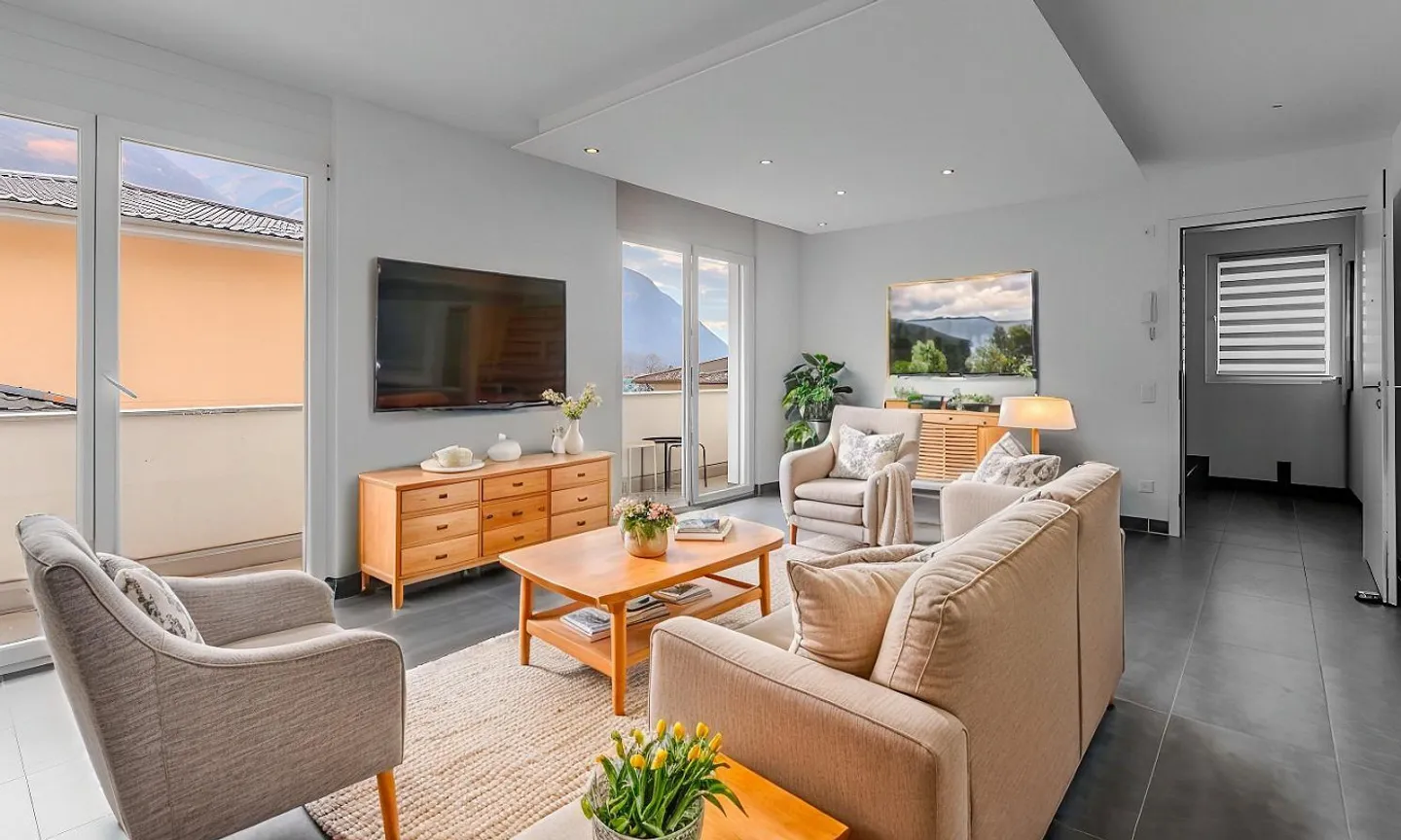 MODERN 3.5 ROOMS APARTMENT WITH TERRACE IN BIRONICO - Photo 1 of 10