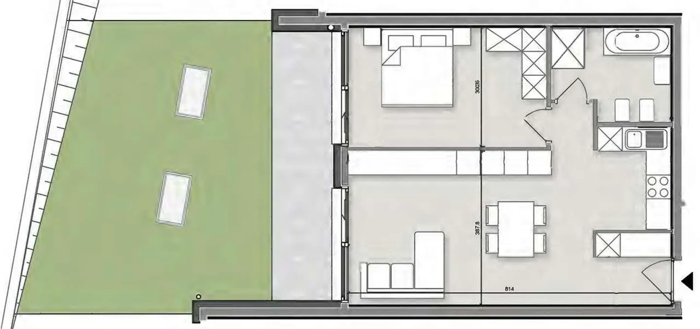 Modern 2.5-room apartment with garden in Bioggio - Photo 6 of 6