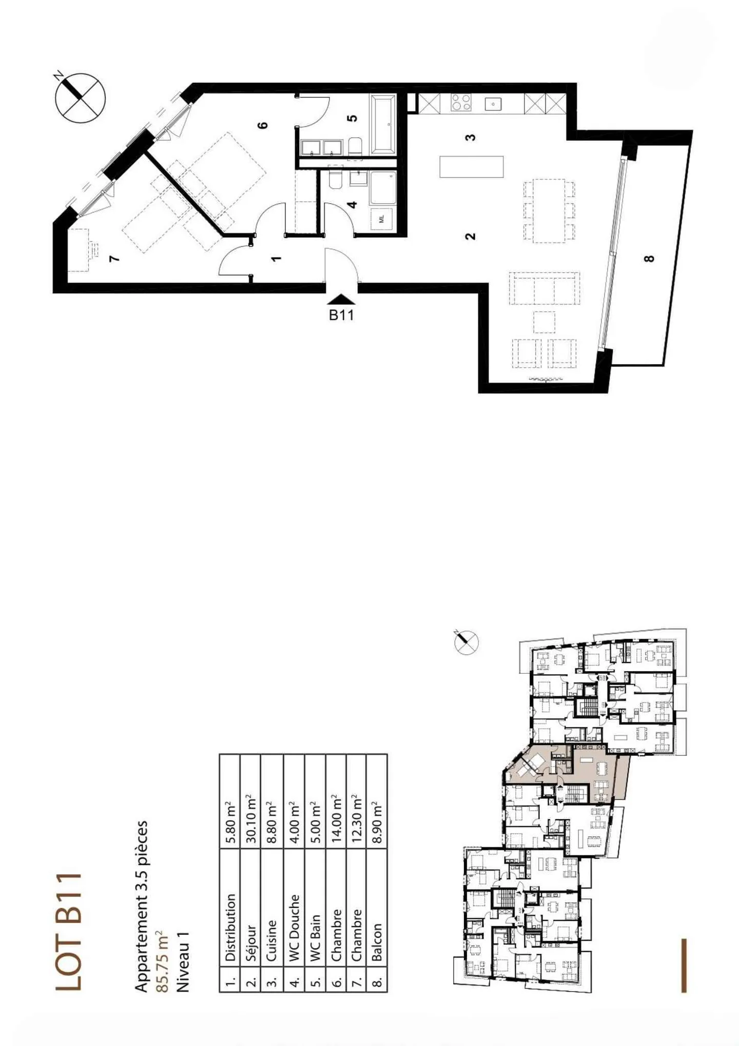 Appartement avec 3.5 pièces - Photo 11 sur 13