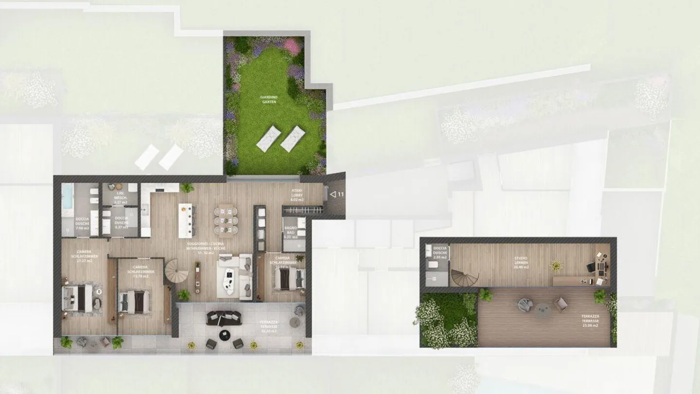 Porta al Paradiso - Locarno Monti - Appartamento duplex 5.5 locali 2° piano / Attico (W11) - Foto 11 di 12