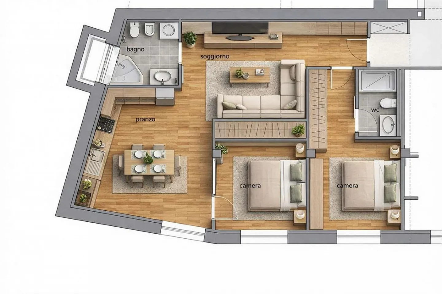 3.5 Pièces Rénové - Centre de Lugano - Résidence Secondaire - Photo 13 sur 13