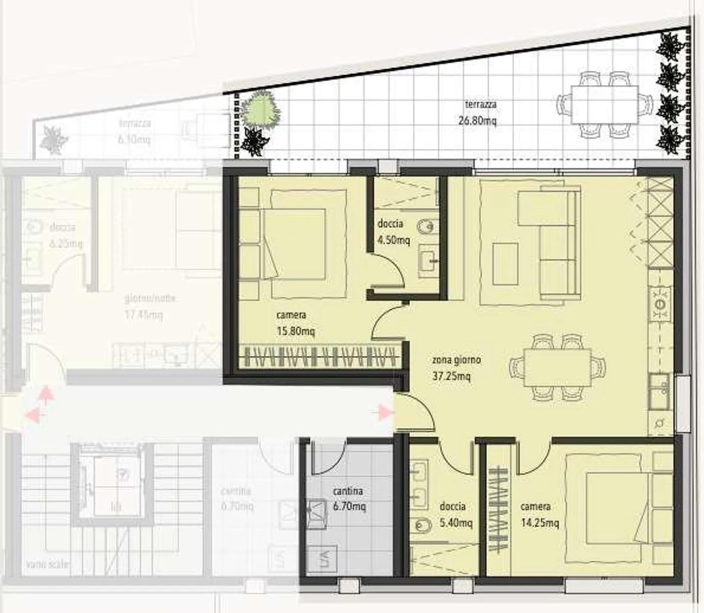 Bellinzone - 3.5 pièces - idéal pour l'investissement - Photo 5 sur 5