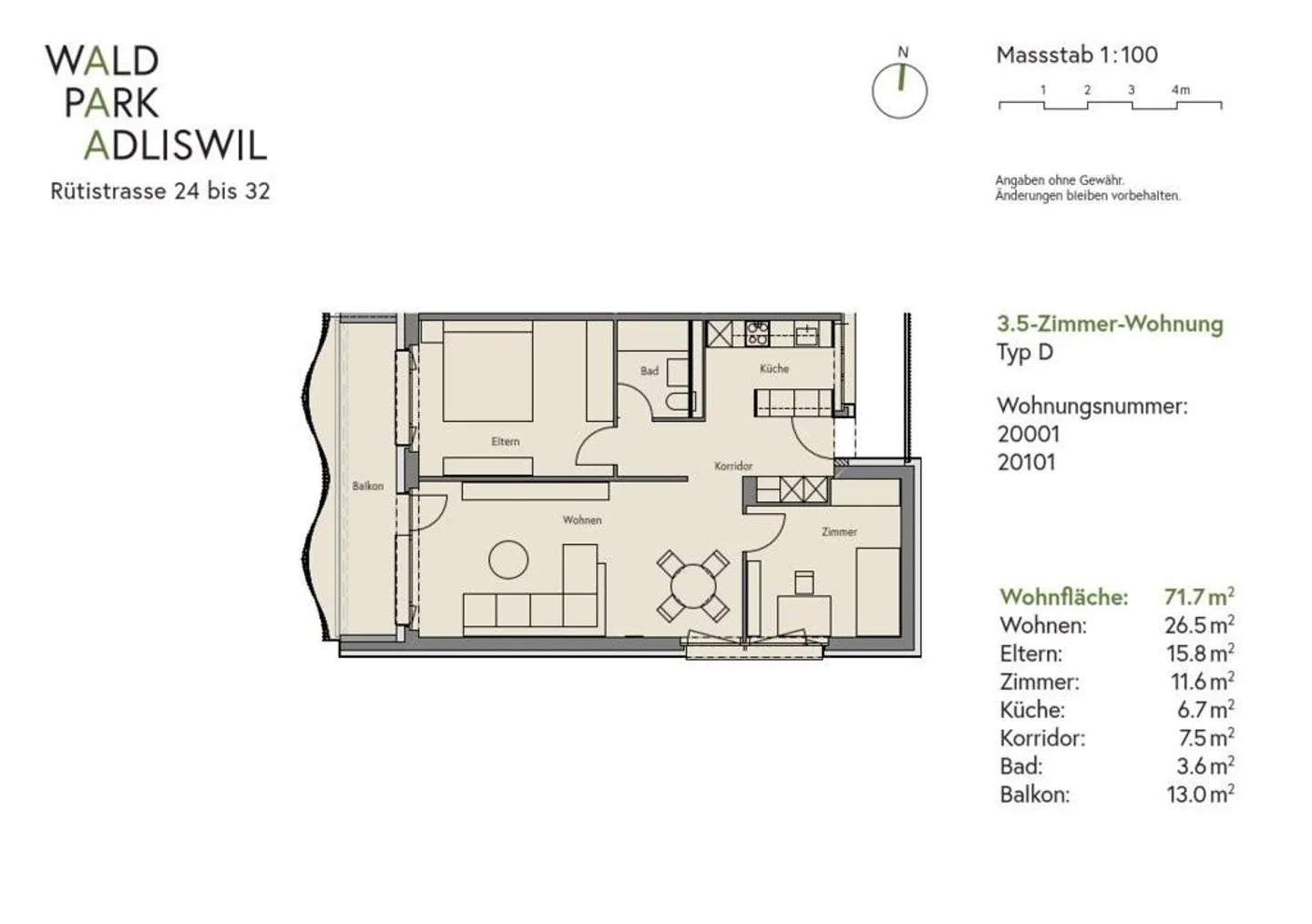 Appartamento 3.5 locali in una zona residenziale tranquilla e pacifica - Foto 7 di 7