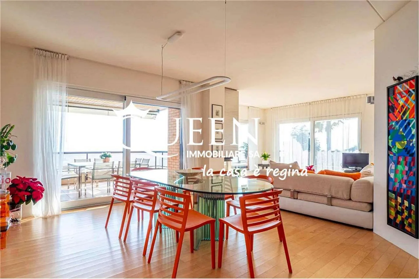 Ruvigliana : appartement 4.5 pièces, 188 m², piscine intérieure dans la copropriété - Photo 4 sur 11