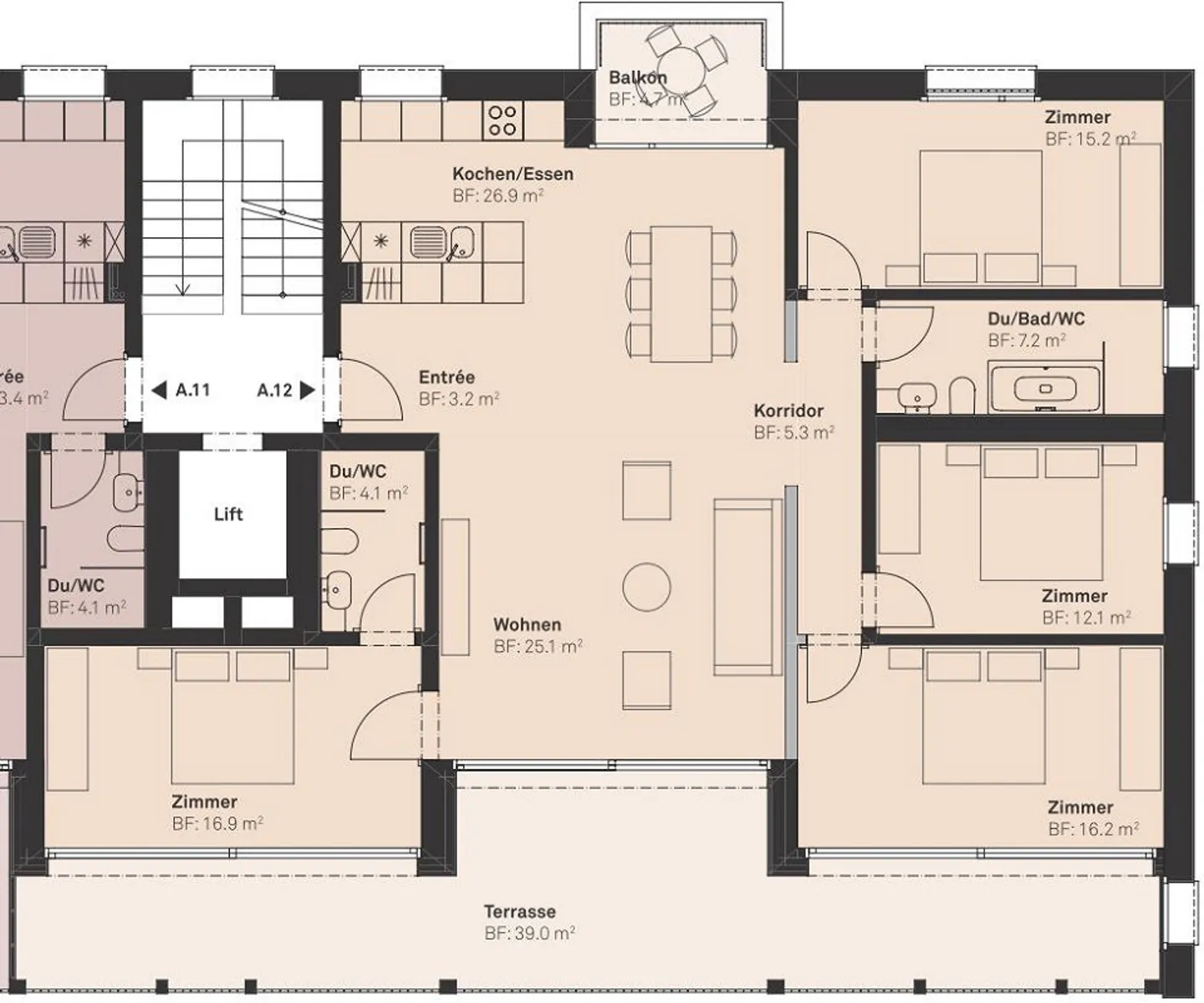 Naturnah und Neuwertig - Grosszügige 5.5 Zimmer Wohnung mit Weitblick - Foto 12 di 12