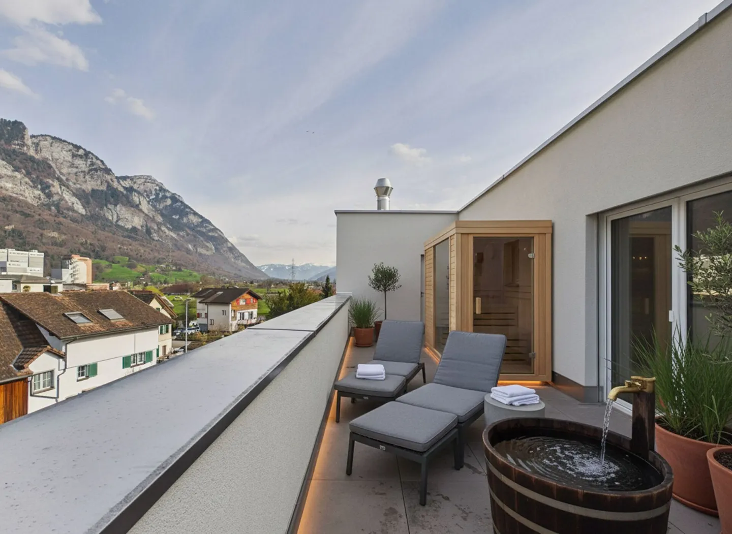 Penthouse Dream Above the Rooftops - 197 m² Terrace with Panoramic Mountain View - Photo 6 of 9