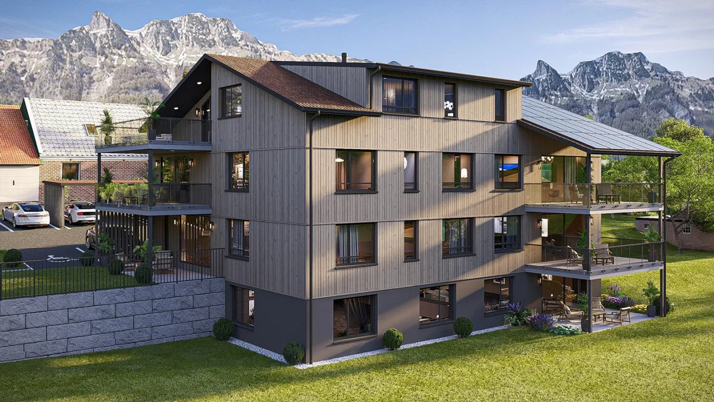 Modernes Apartment mit grossem Garten - Foto 1 von 7