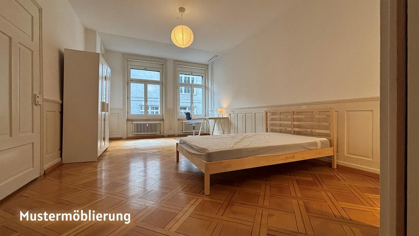 Helles möbliertes Zimmer  in WG 12m zentral, ruhig, sonnig, Balkon - Foto 15 von 16