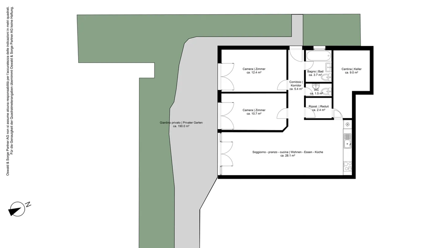 Charming Garden Apartment in Vairano - Photo 5 of 5