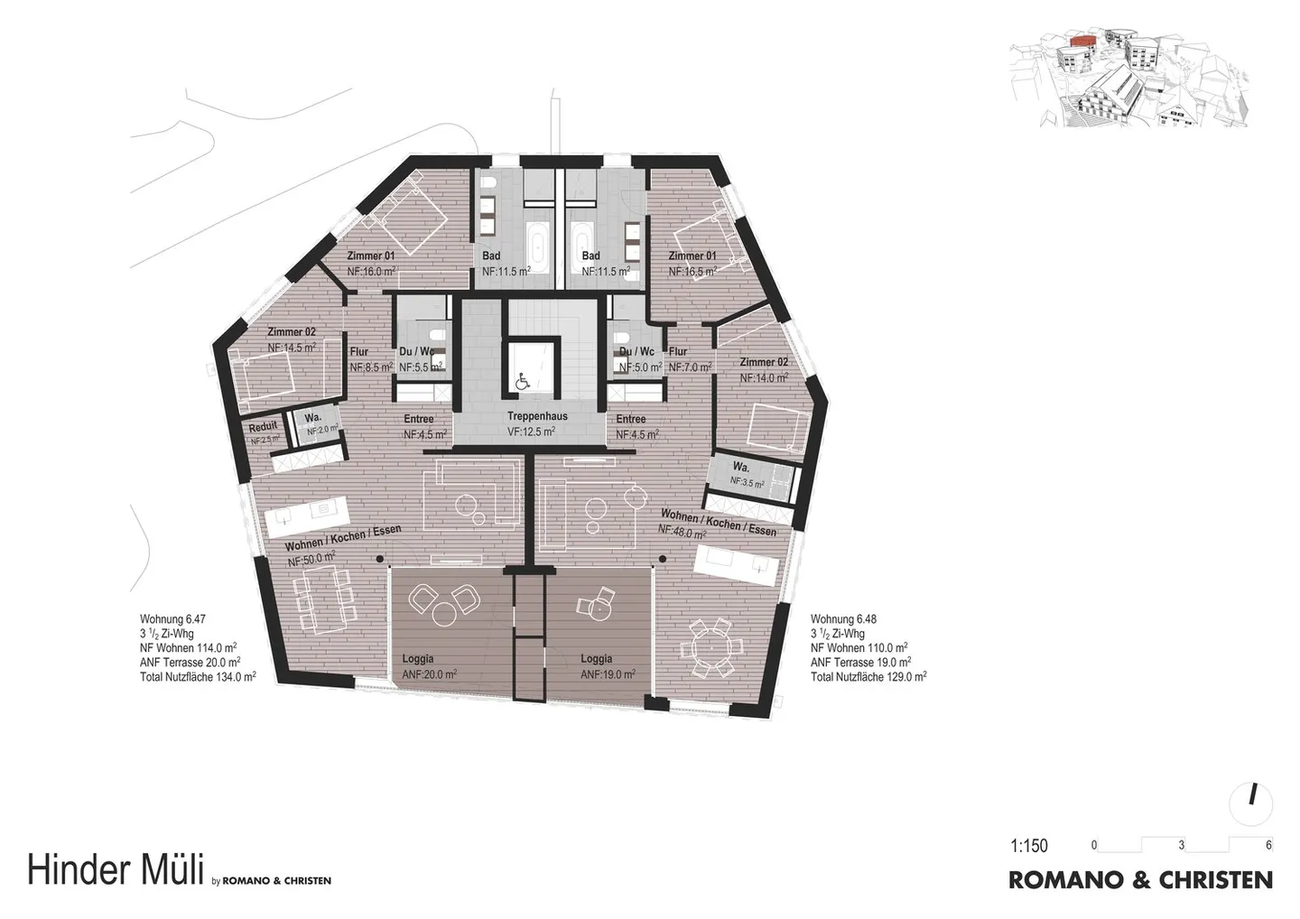 6.48 | Lumière. Espace. Qualité de vie – Votre nouvel appartement de 3,5 pièces à Hinder Müli, Beromünster. - Photo 10 sur 10