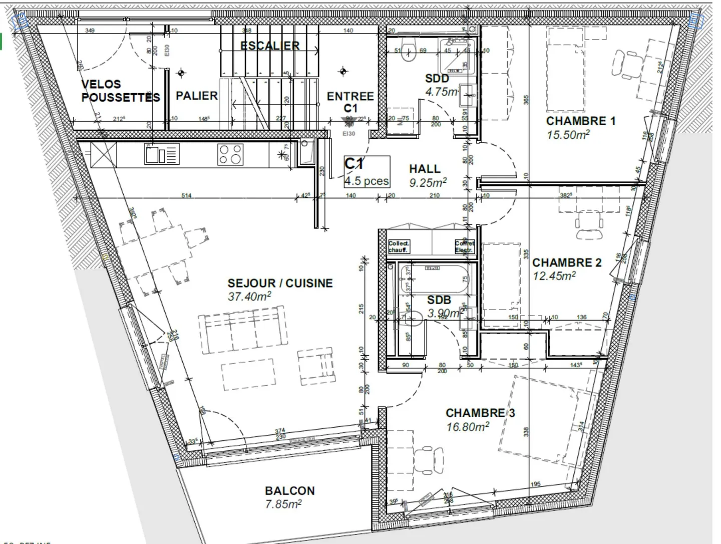 Letzte 4,5-Zimmer NEU südlich ausgerichtete Wohnung mit Balkon - Entdecken Sie sie in 3D-Immersion! - Foto 4 von 4