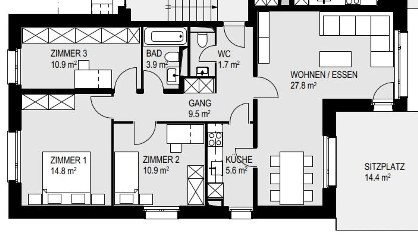Appartement 4.5 pièces dans un quartier familial - Photo 8 sur 8