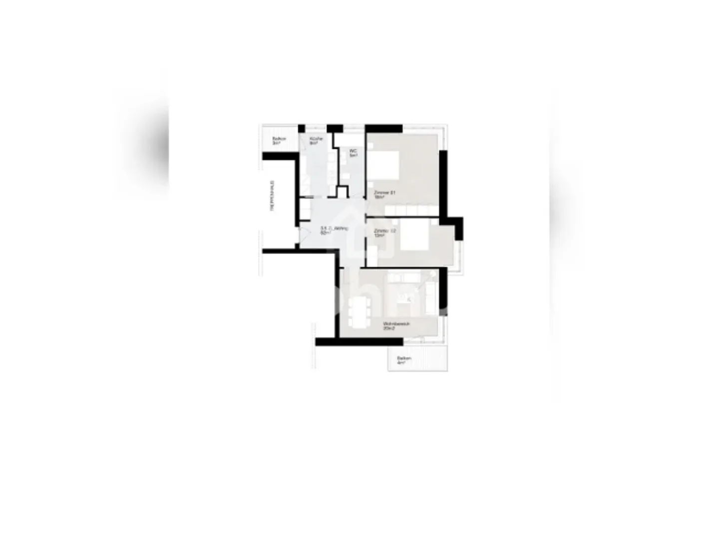 «[TAUSCHWOHNUNG] 3,5-Zimmer-Wohnung im Kreis 3, dreifache Ausrichtung» - Foto 6 von 6