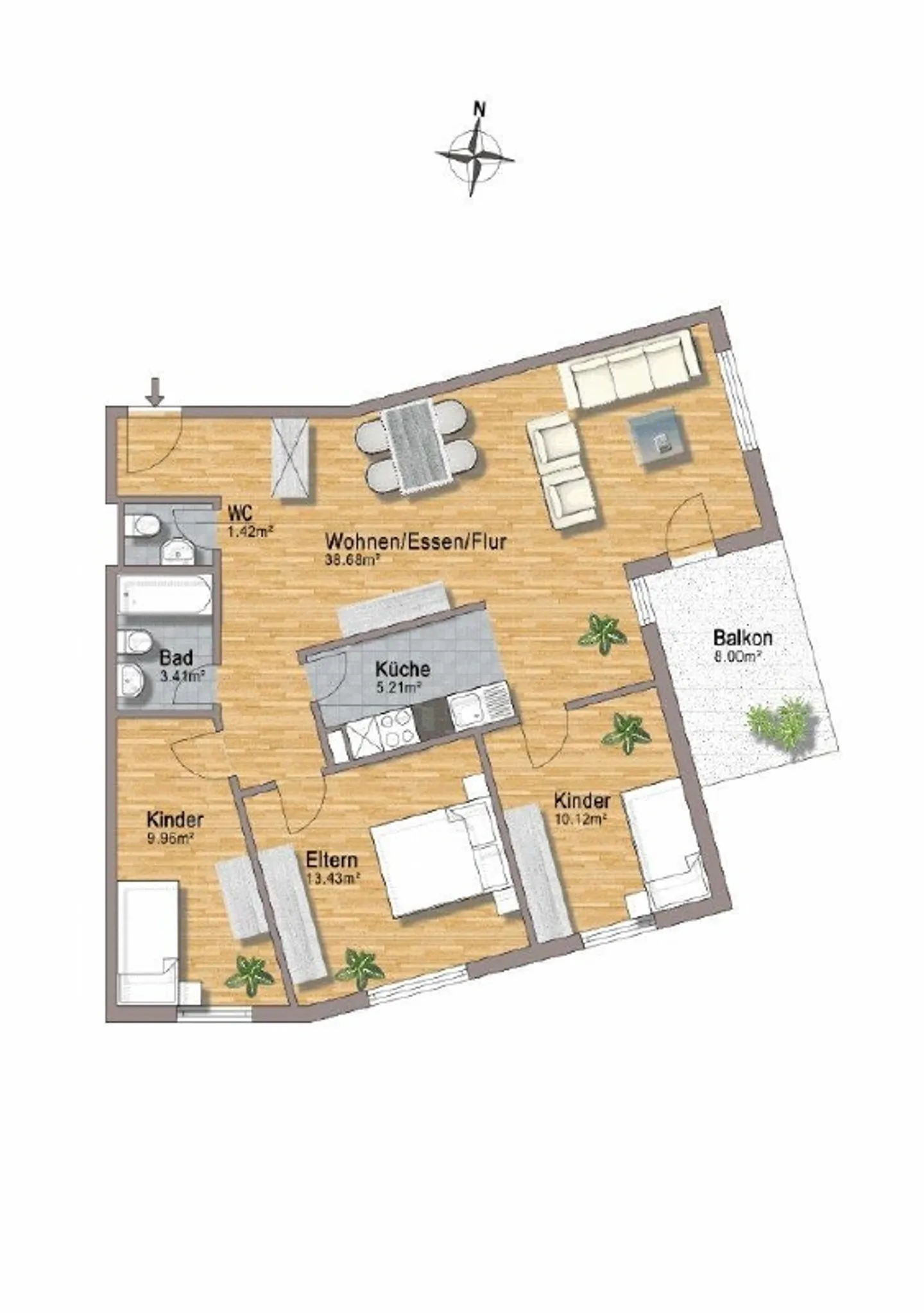 Appartamento 4 locali - Foto 6 di 6