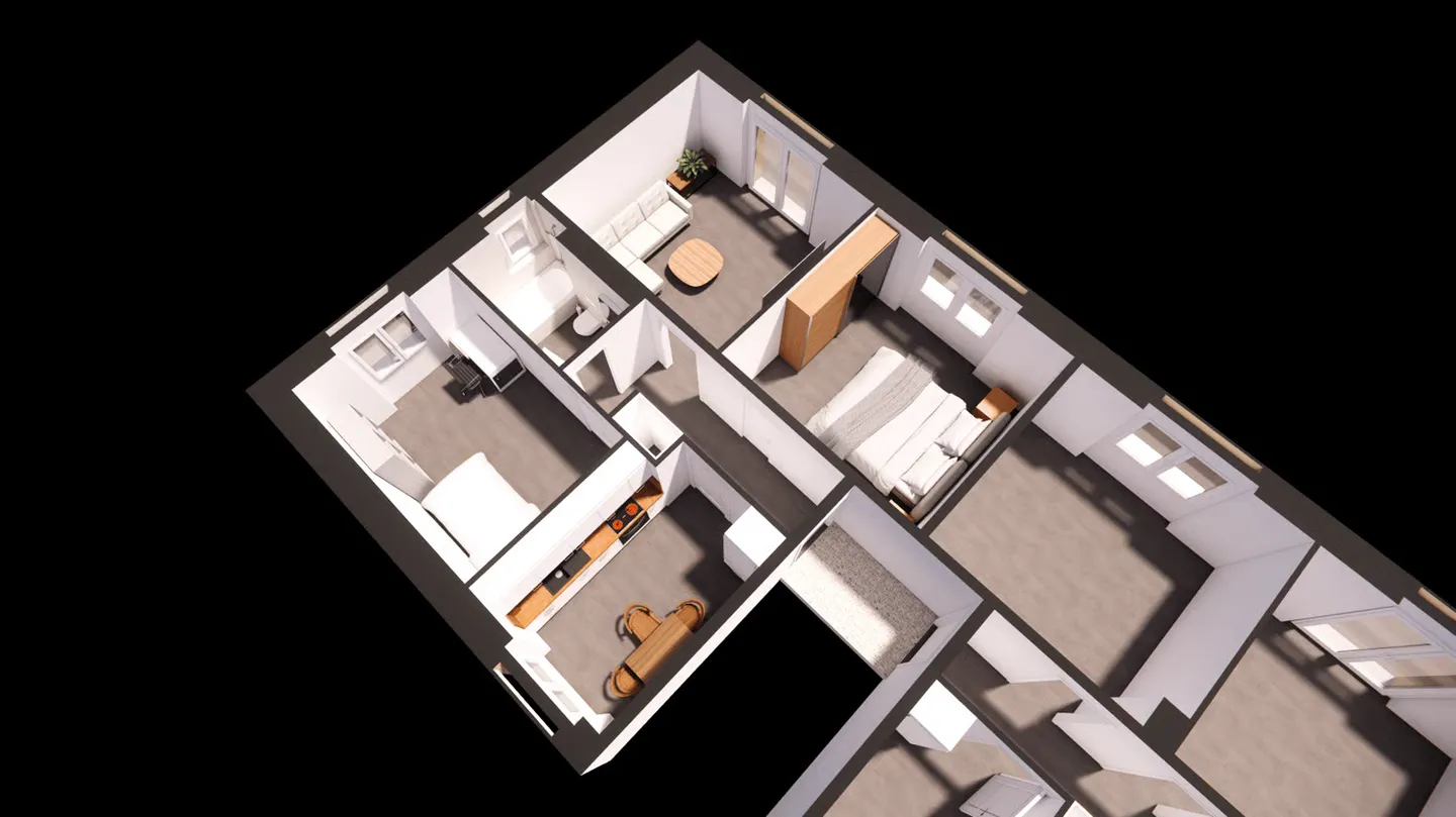 Modernes 3-Zimmer Apartment mit Balkon - Foto 14 von 15