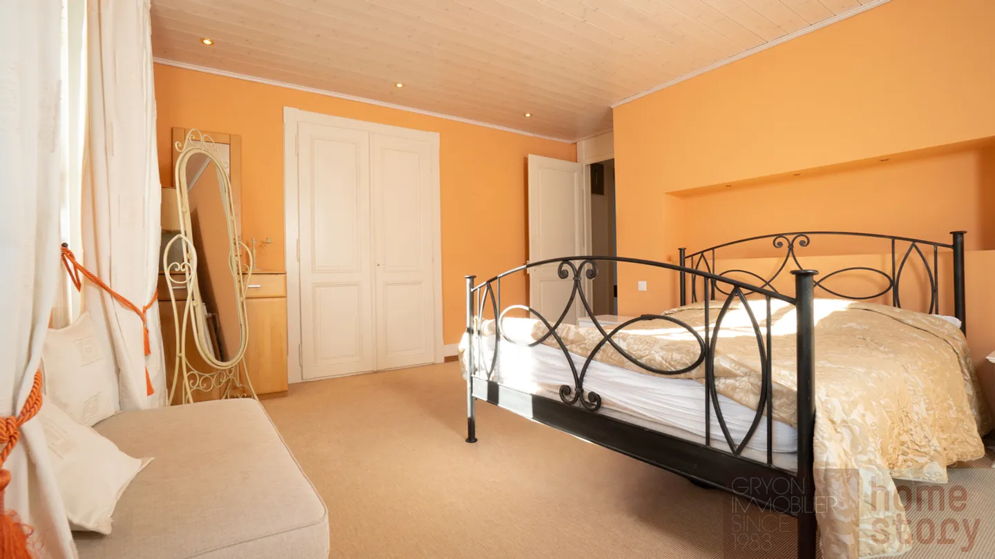 4.5 camere luminose in un ex hotel ristrutturato, centro di Gryon - Foto 14 di 19