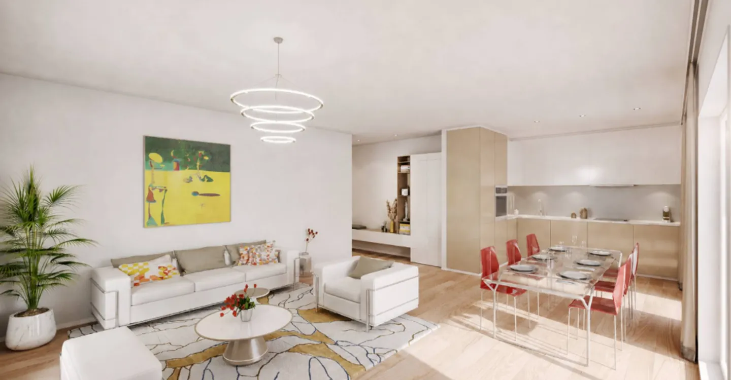 Appartement 2,5 pièces en rez de jardin. Achat sur plan. - Foto 4 von 6