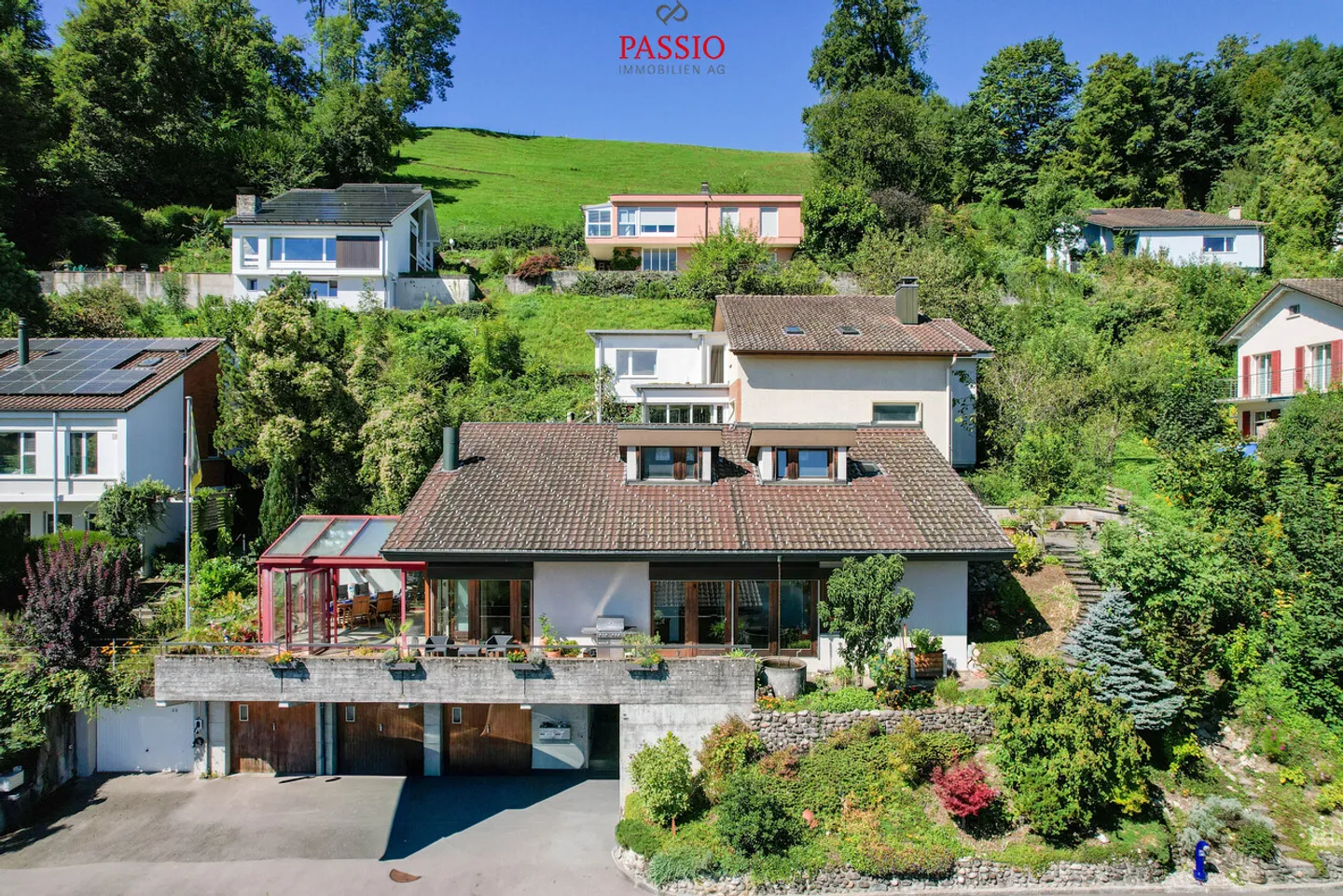 Well-maintained 5.5-room house with winter garden &amp; magnificent view - Photo 29 of 33