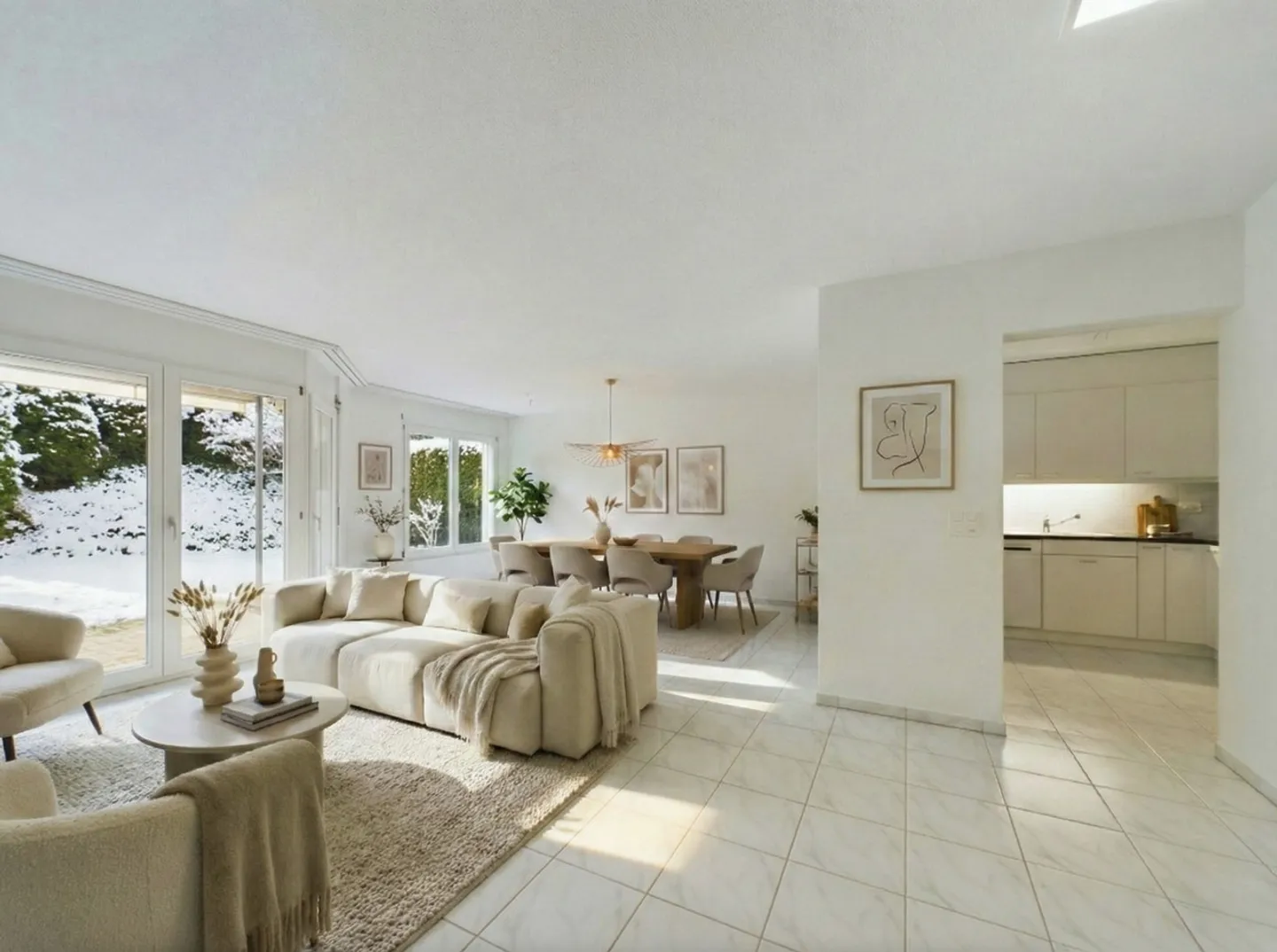 Appartamento affascinante di 3,5 stanze con terrazza giardino e giardino privato a Samstagern - Foto 2 di 11