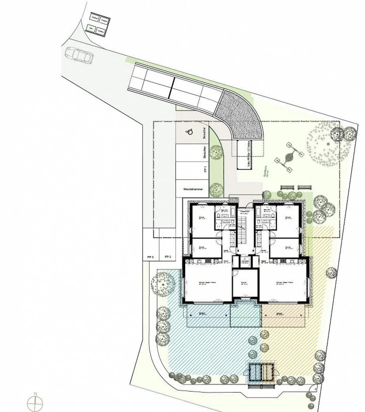 Appartements de 4,5 pièces avec grand balcon dans le projet de construction neuve "Unterhofen" - Photo 5 sur 8