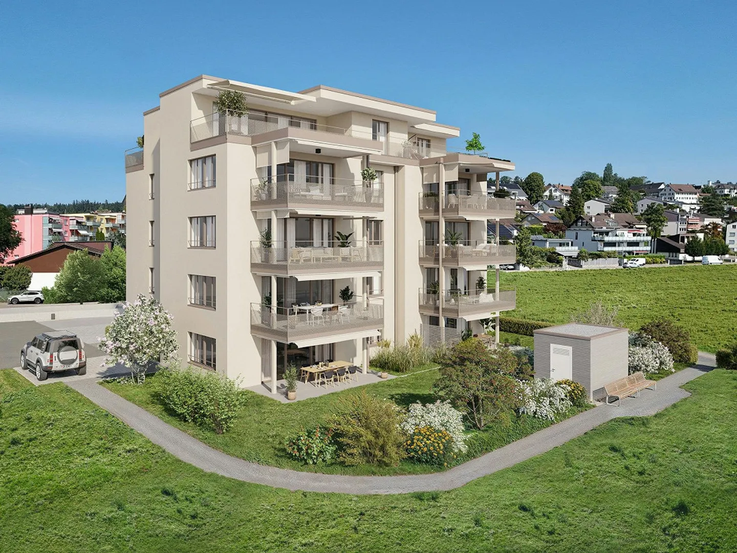 4.5-room apartments with large balcony in the new construction project "Unterhofen" - Photo 1 of 8