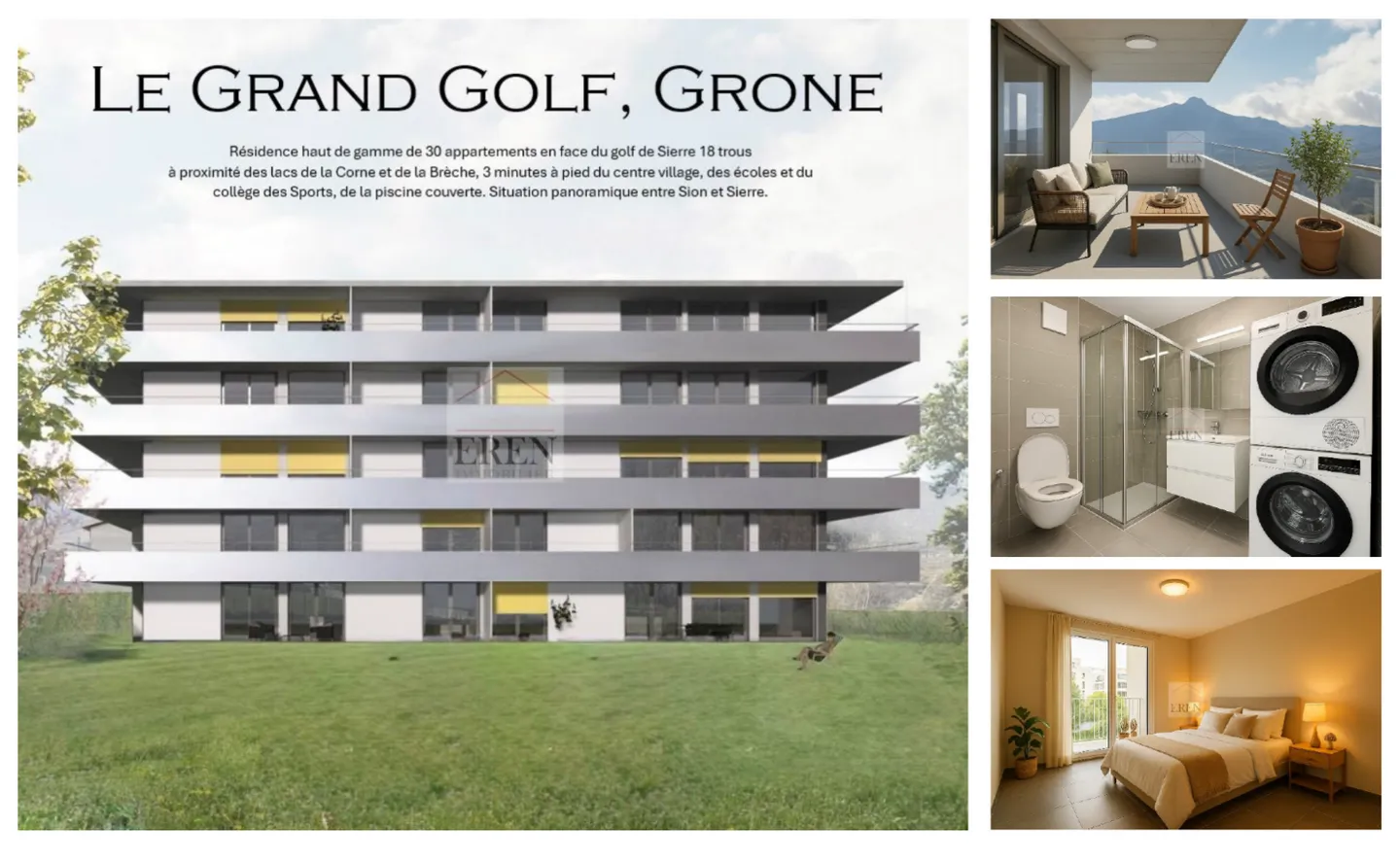 Superb and spacious 3.5-room penthouse facing southwest in Grône - Photo 6 of 9