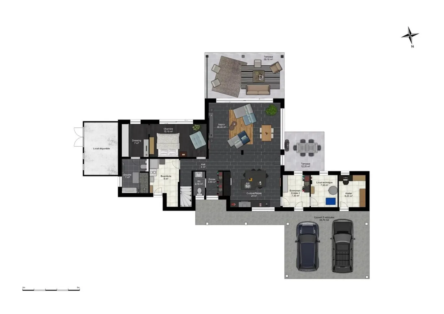 Villa contemporanea con piscina a Fully! - Foto 10 di 13