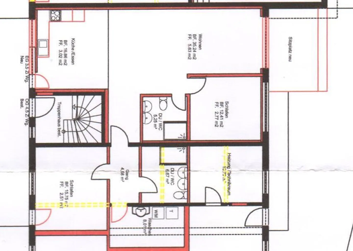Neue 3  1/2 Zimmer Wohnung in umgebauter Scheune! - Foto 4 von 4