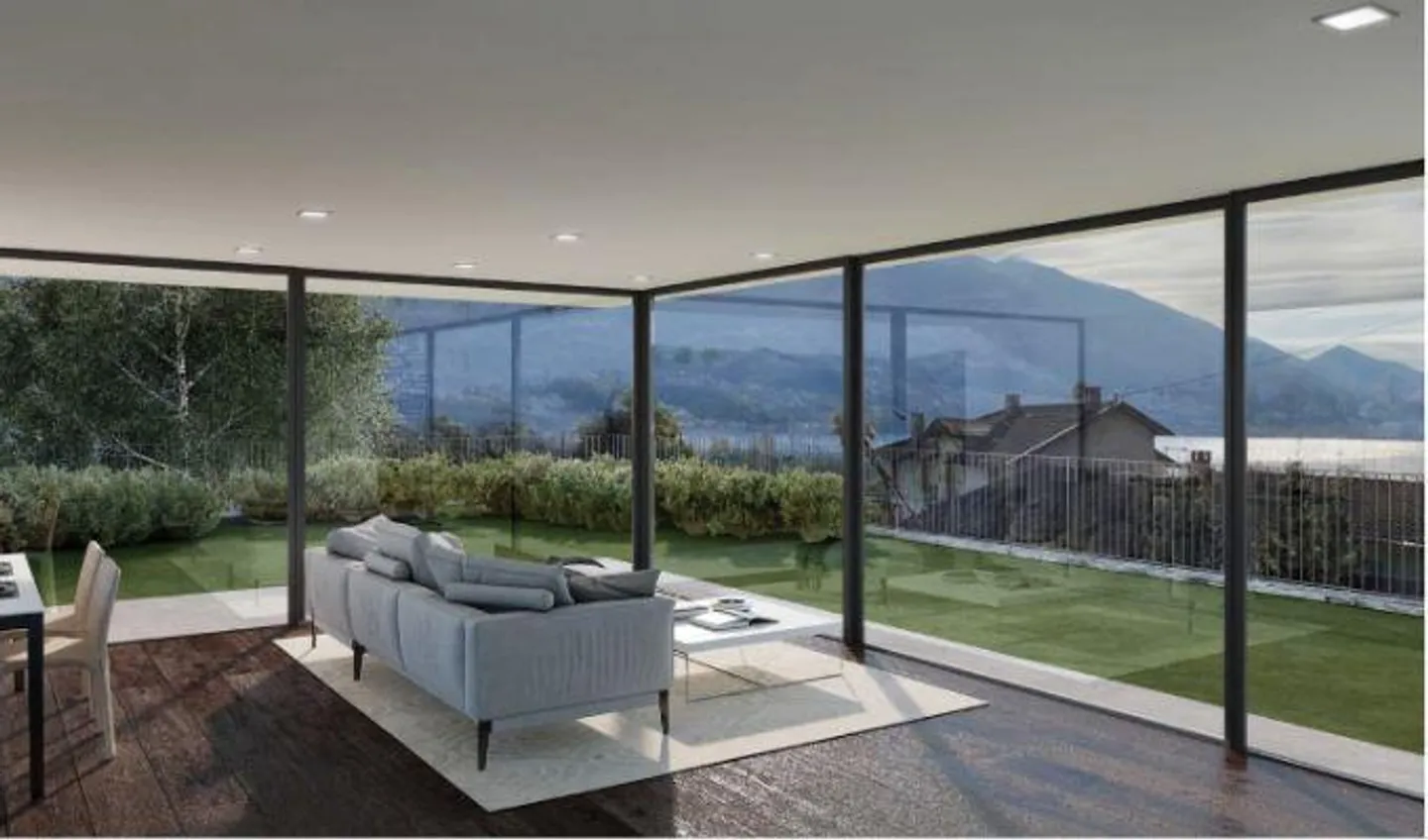 Nuovo appartamento giardino 3 1/2 locali in posizione centrale con vista lago - Foto 3 di 10