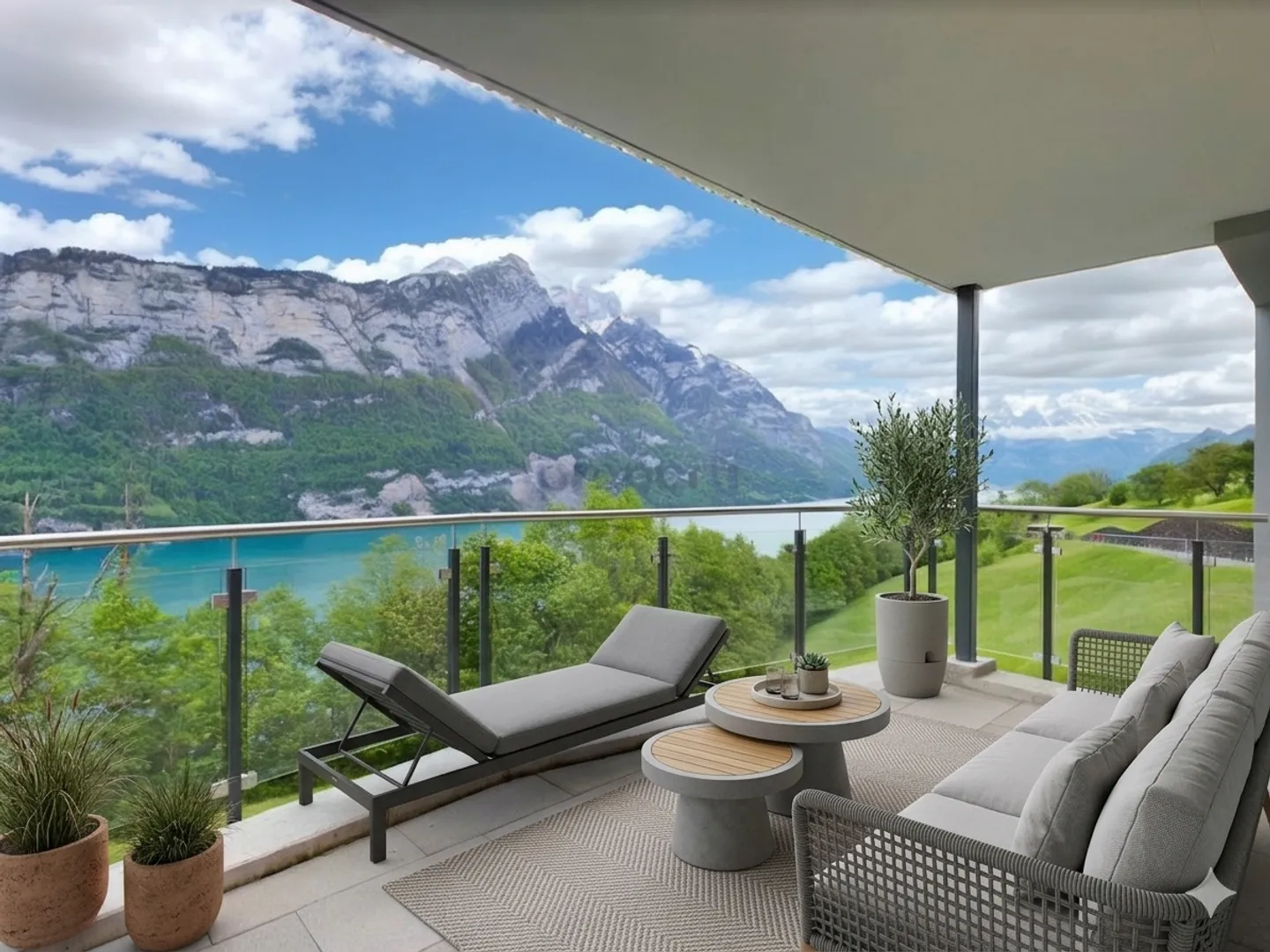 Vivere in esclusiva con una vista mozzafiato sul Lago Walen e Chur... - Foto 2 di 13