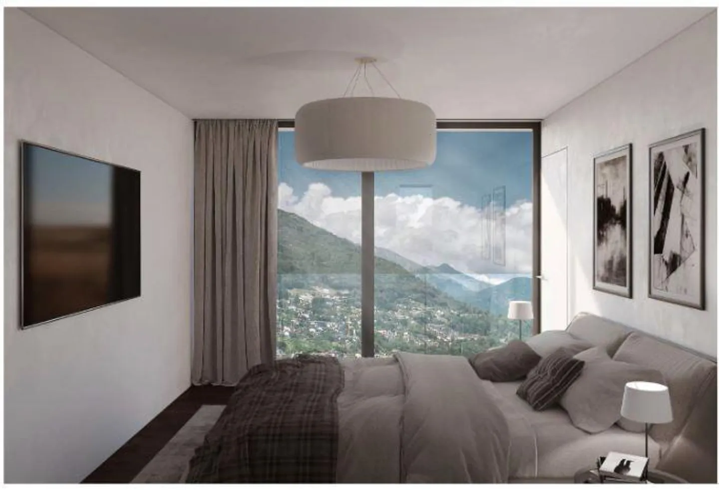 Nuovo appartamento giardino 3 1/2 locali in posizione centrale con vista lago - Foto 6 di 10