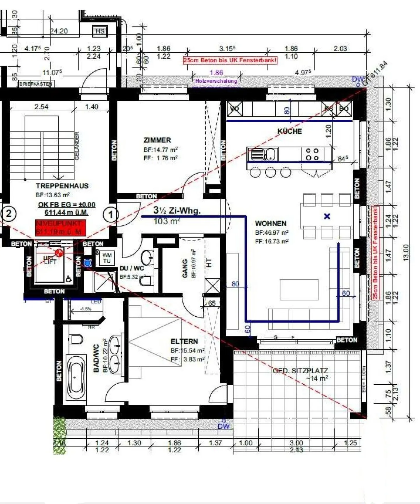 À louer appartement 3½ pièces, à Maugwilerstrasse 40 à 9552 Maugwil près de Bronschhofen / 103 m2 de surface habitable, emplacement proche de la nature / Taux d'imposition 9500 Wil ! - Photo 5 sur 10
