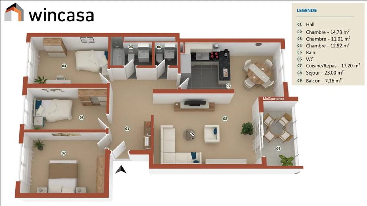 Appartement à louer - Photo 12 sur 12
