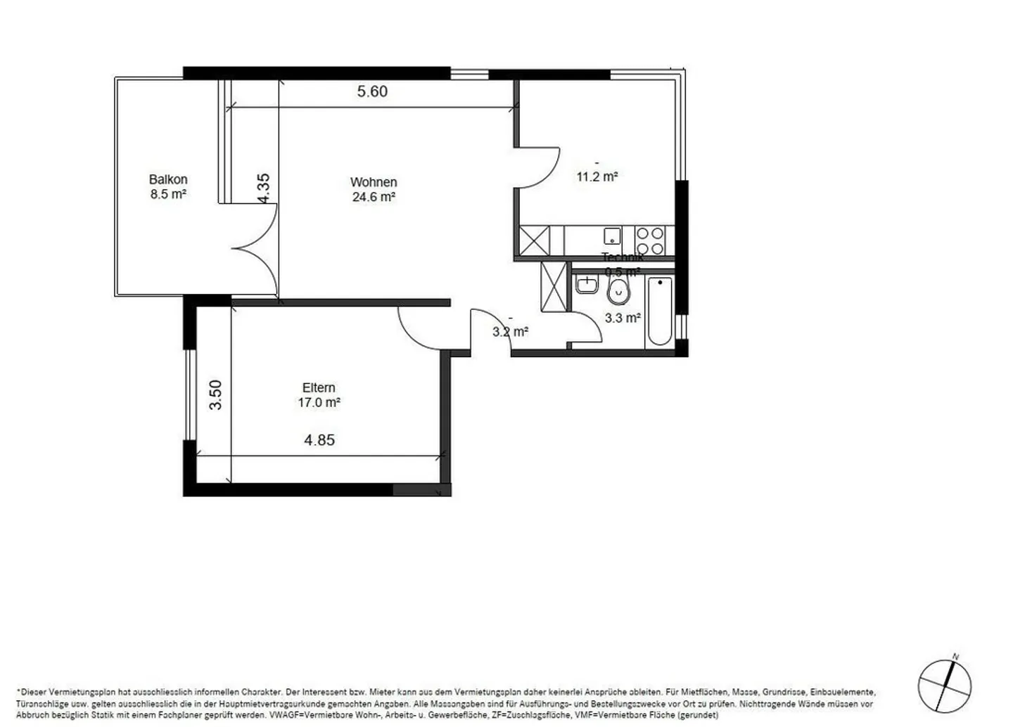 Charmante 2.5-Zimmerwohnung - Foto 11 von 11