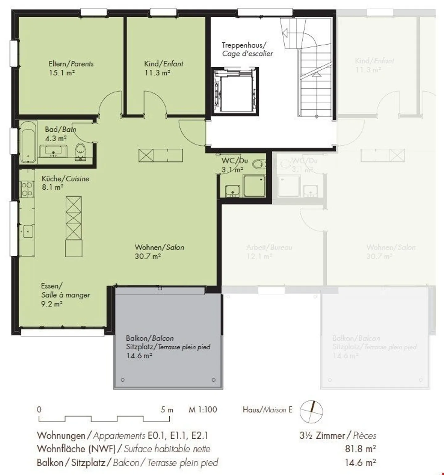 Moderne 3.5-Zimmerwohnung mit Balkon - Foto 8 von 9