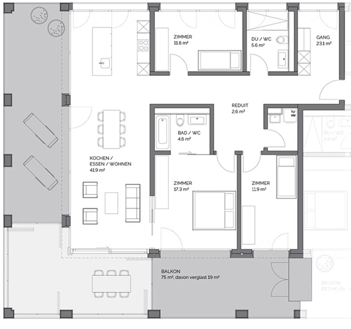 Top 4.5 Zimmer-Wohnung 2.OG - Foto 29 di 29