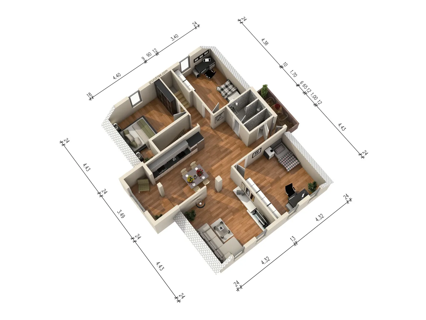 Modern 4-Room Penthouse in Seftigen - Photo 3 of 16