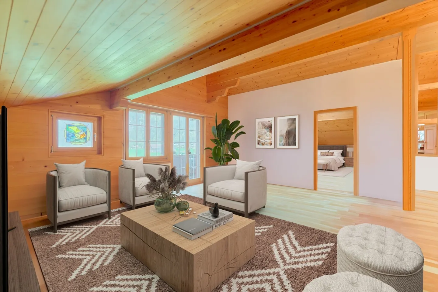 Charmante Appartement sous les toits avec une vue fantastique sur les montagnes - Photo 6 sur 13