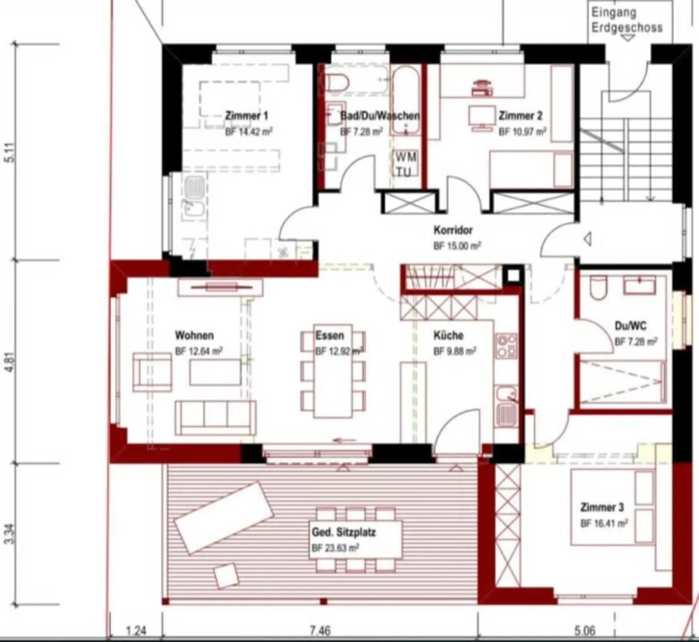 4½ ROOM APARTMENT IN SCHACHEN (LU), FURNISHED, TEMPORARY - Photo 7 of 7