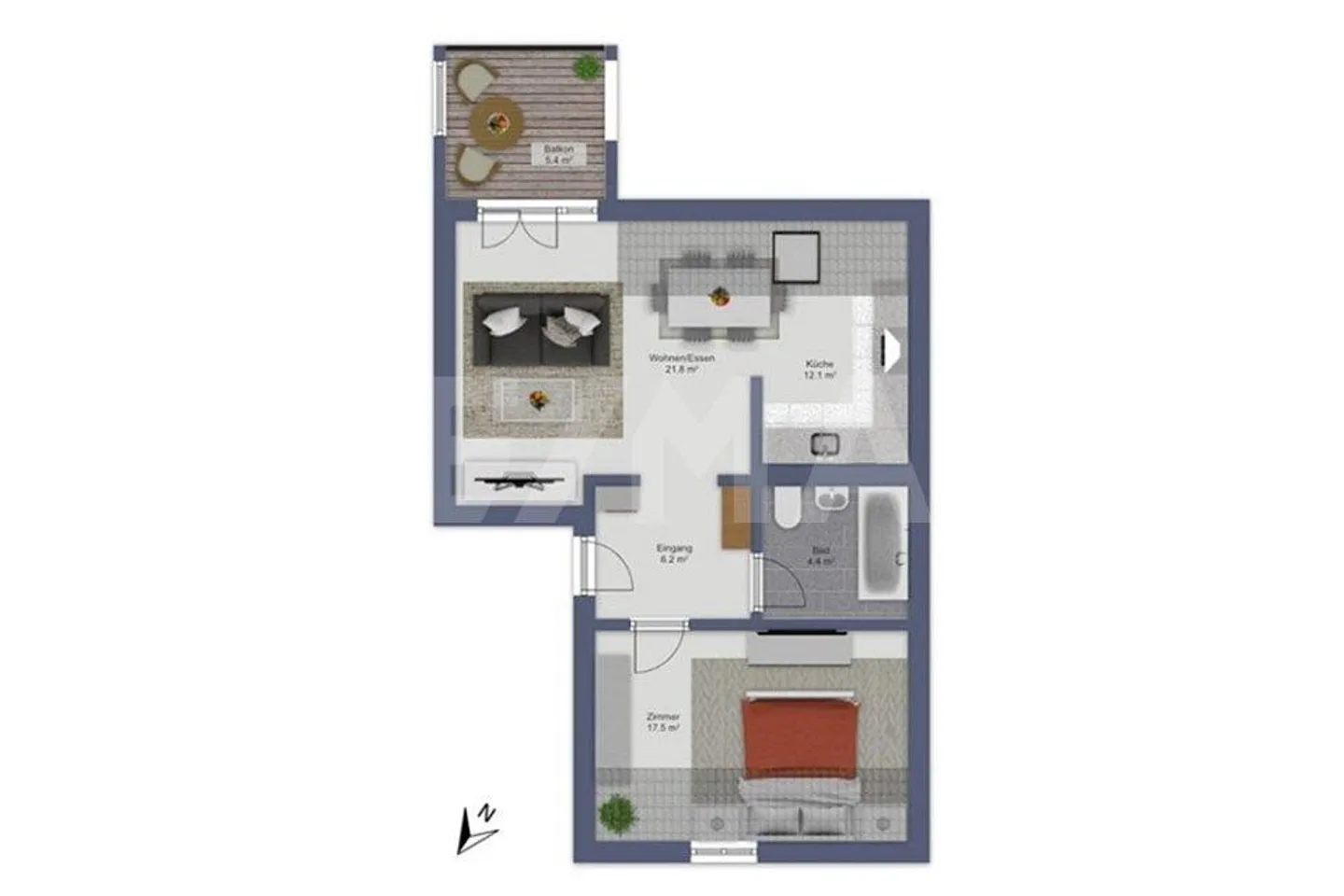 Appartement entièrement rénové avec vue lointaine - Photo 11 sur 13