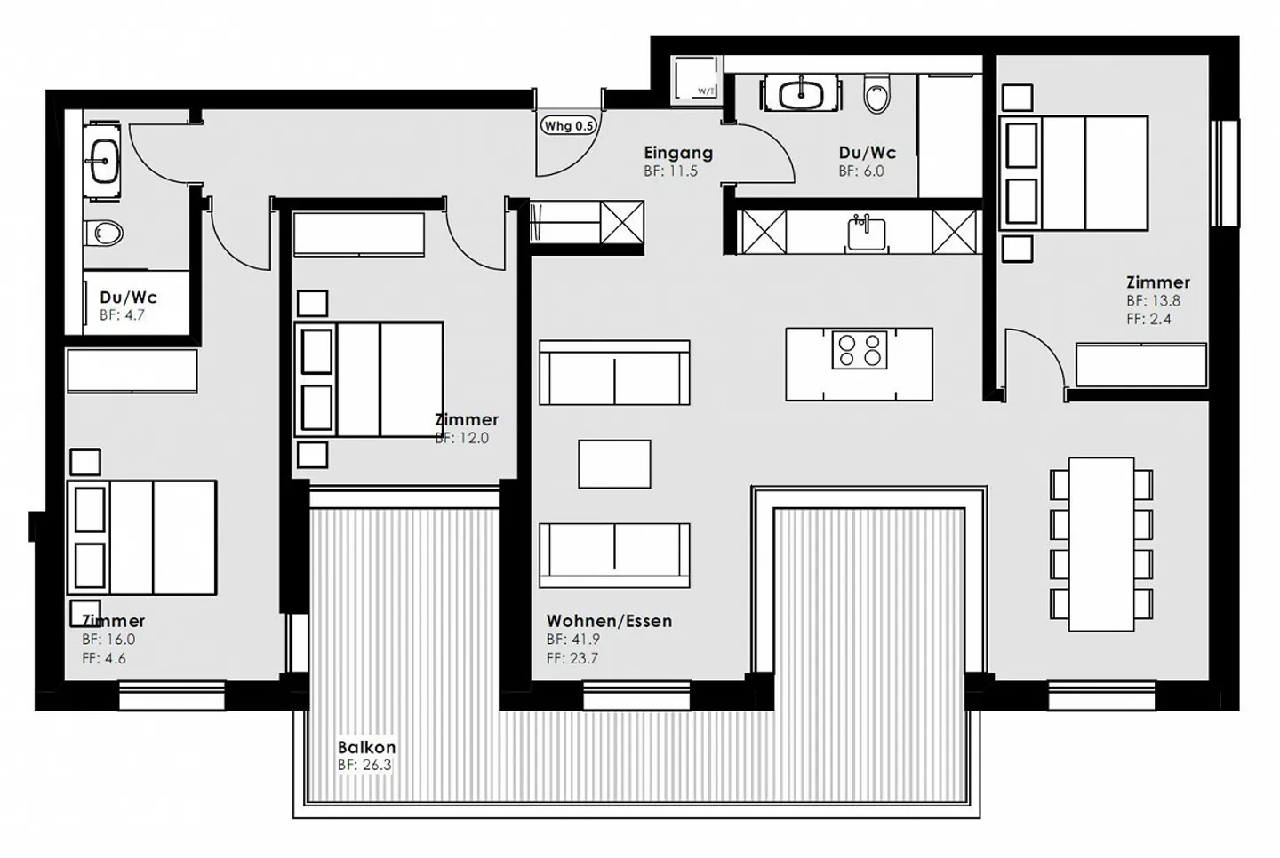 PRIMA AFFITTAZIONE "JOY" Uzwil / Appartamento 4.5 locali con grande balcone - Foto 9 di 9