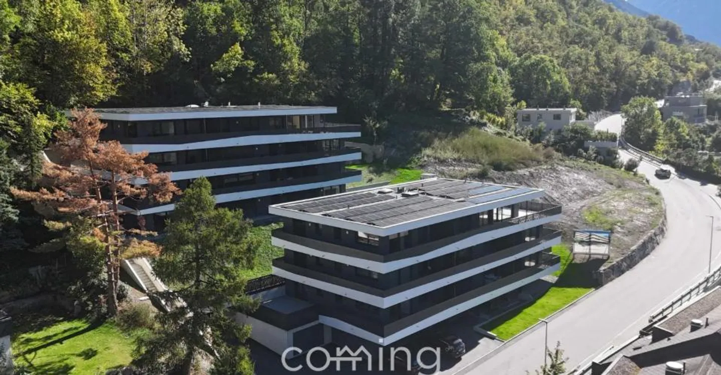 Appartamento nuovo di 3,5 locali a Visp - sostenibile, con vista sulla valle e impianto fotovoltaico - Foto 1 di 11