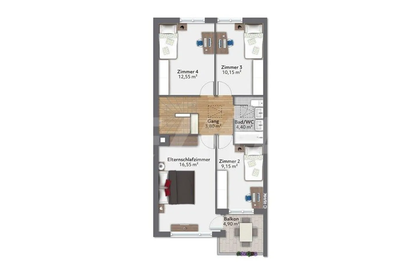 Casa a schiera soleggiata di 5 ½ locali in una posizione molto tranquilla - Foto 11 di 12