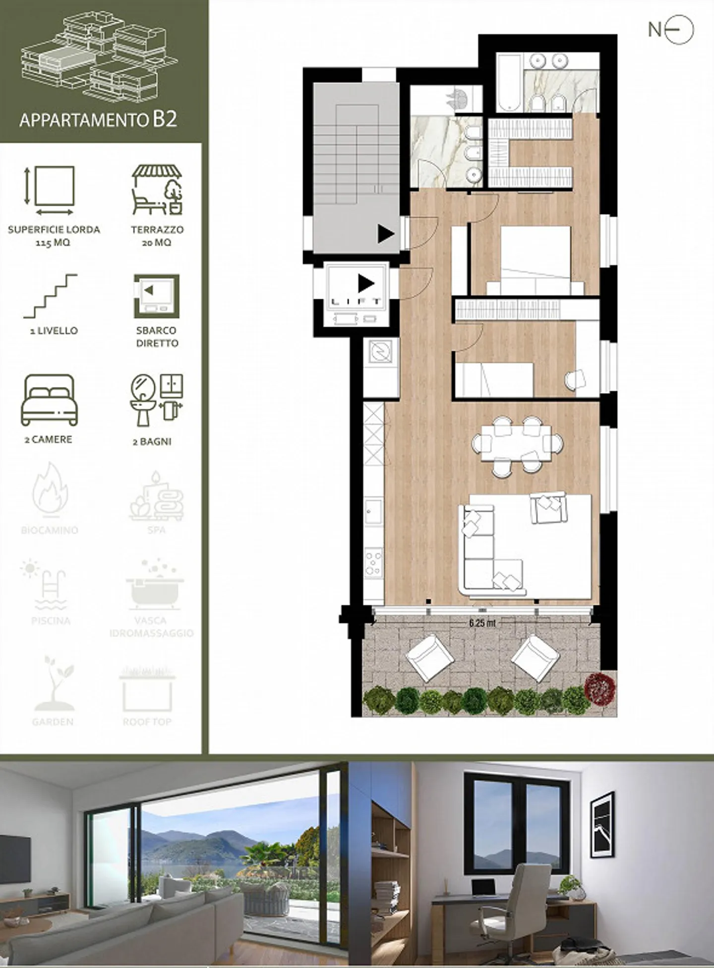 Appartamento esclusivo di 3,5 locali, piscina, vista lago, 1° o 2° residenza - Foto 10 di 10