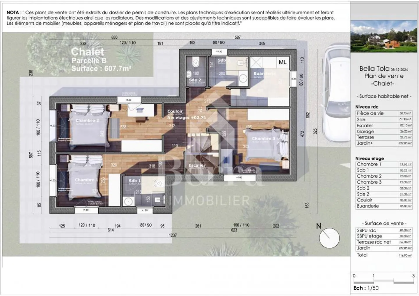 La Bella Tola - joli chalet sur parcelle dégagée - Photo 5 sur 13