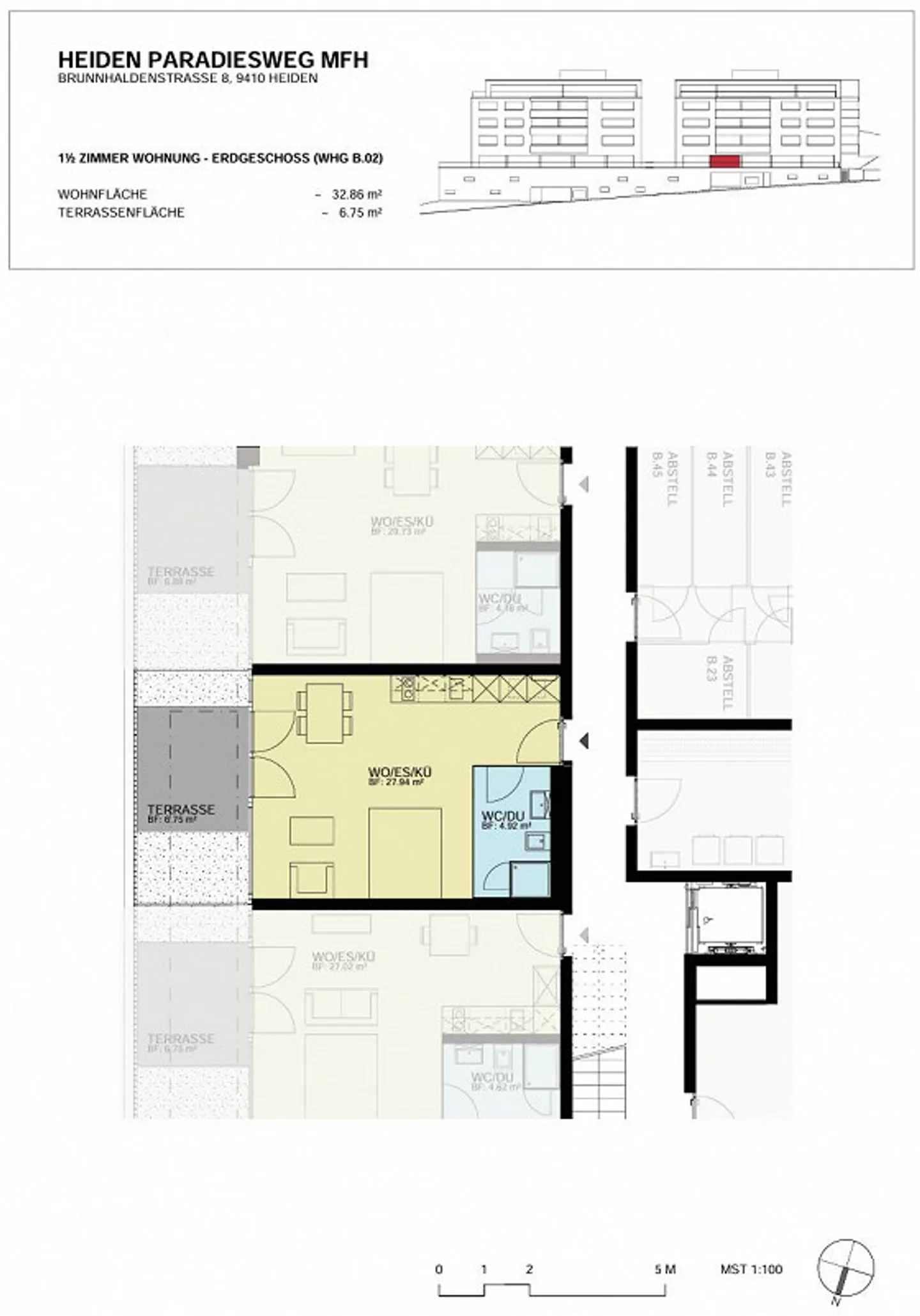 Appartamento soleggiato di 1,5 stanze con terrazza - Foto 13 di 13