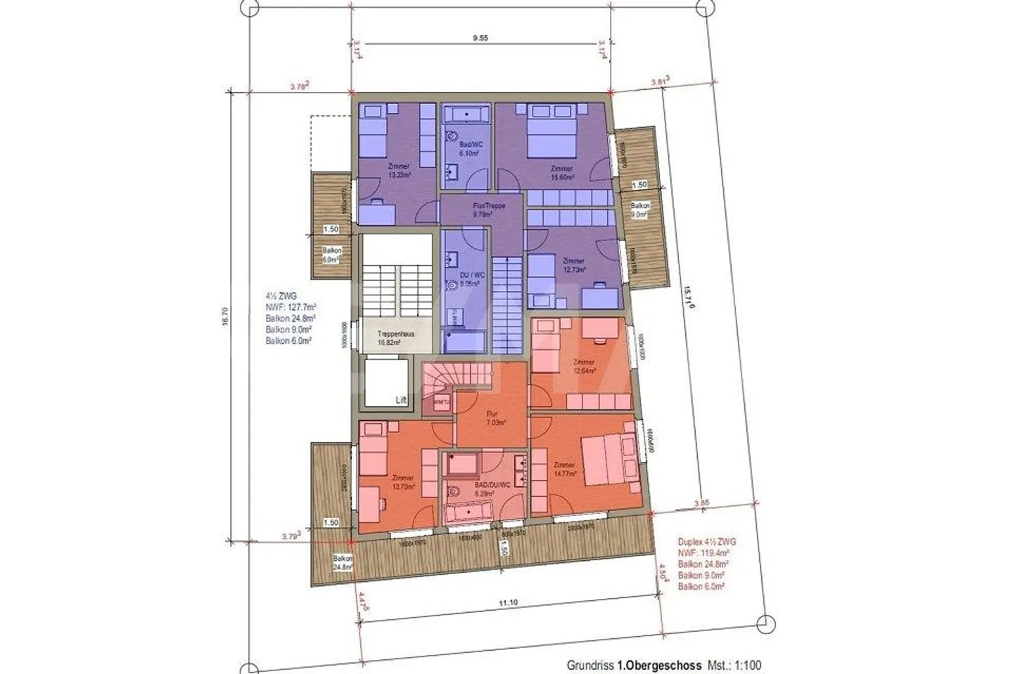 Vivre spacieux sur deux étages – Duplex de 5½ pièces à Zermatt - Photo 10 sur 12