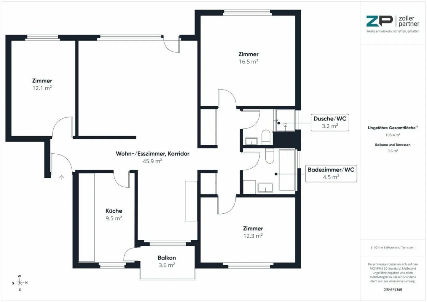 Appartamento 4,5 stanze in una posizione adatta alle famiglie con area giardino - Foto 31 di 31