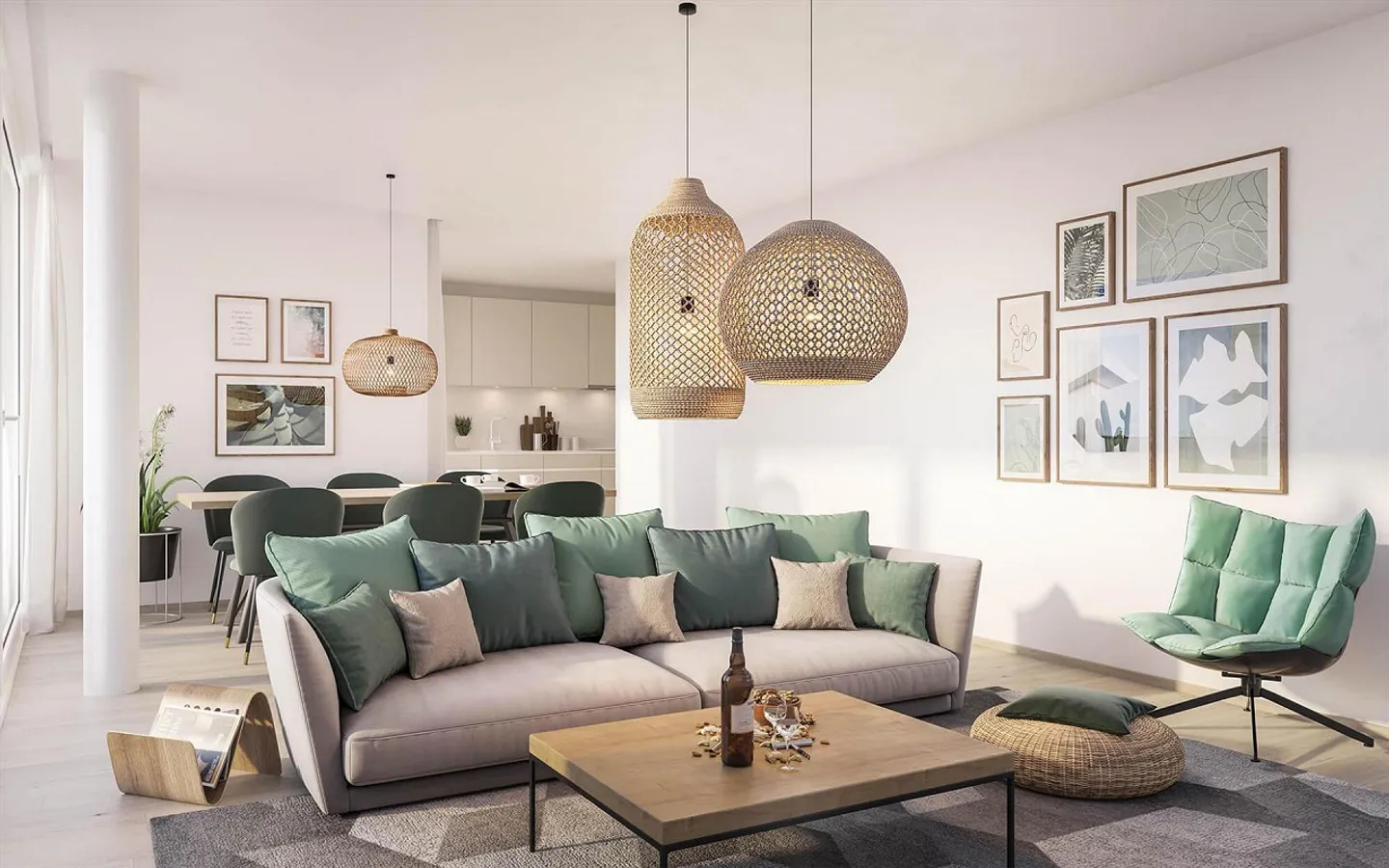 Moderne 3.5-Zimmer-Neubau-Attikawohnung in Zürich - Foto 4 von 6